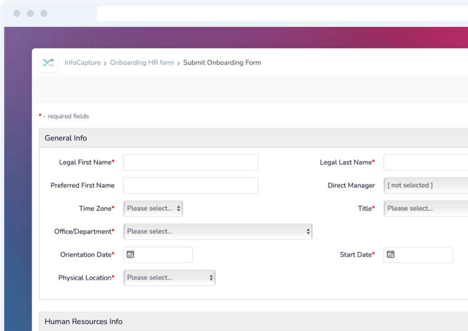 Digital forms and workflow automation